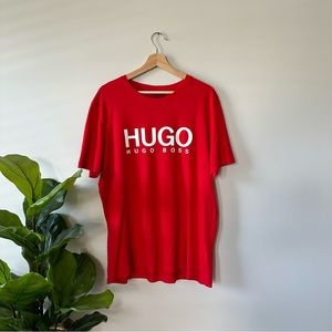 Hugo Boss red logo t-shirt